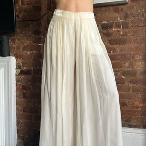 Rag & Bone Wide Leg Ivory Chiffon Pants_2